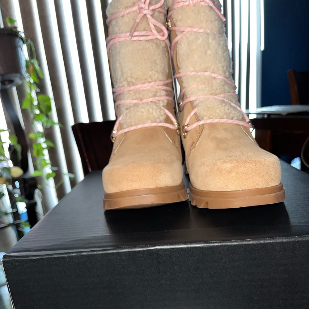 Brand new super cute wedge booties.